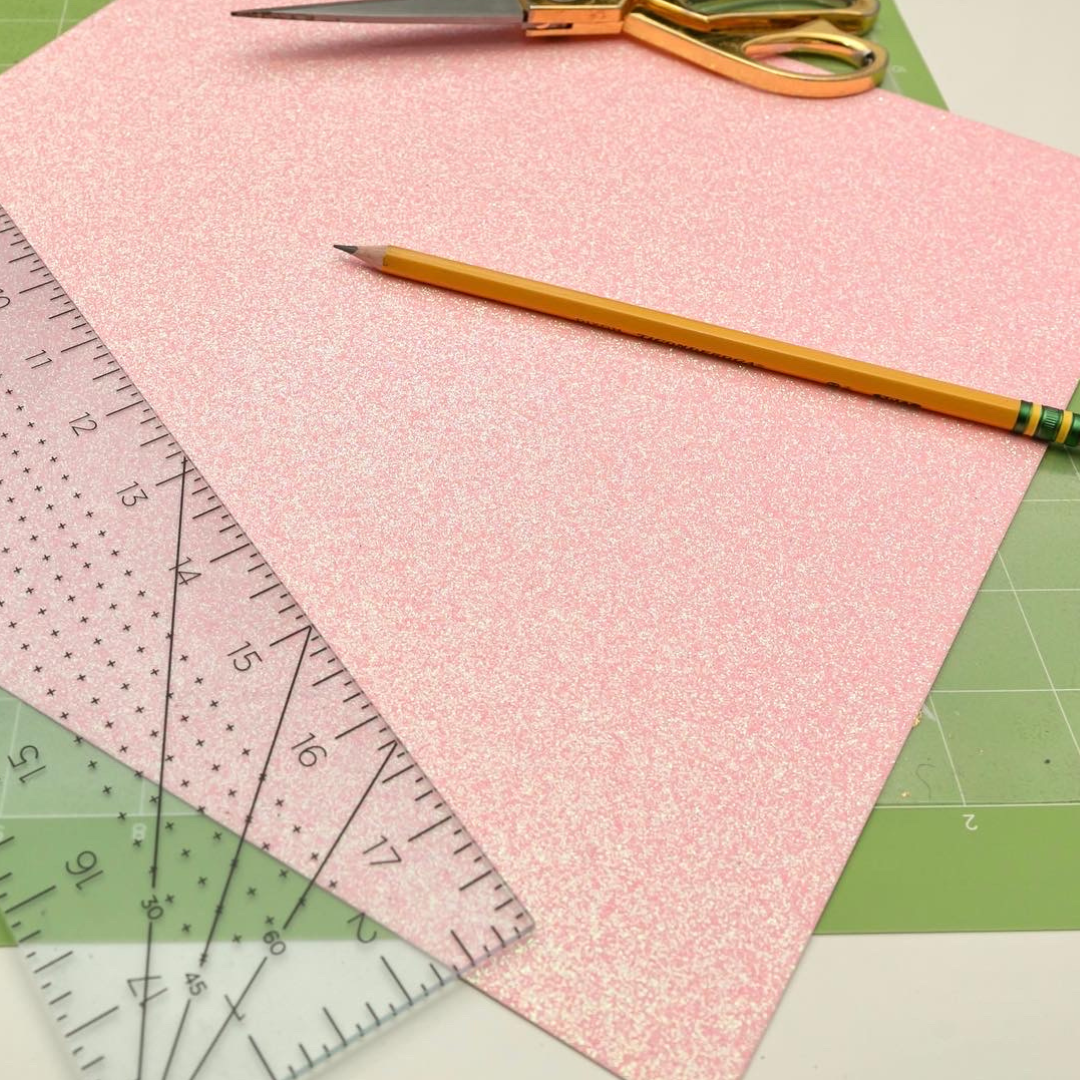 Light Pink Glitter Card Stock - 10 Pack 12/12
