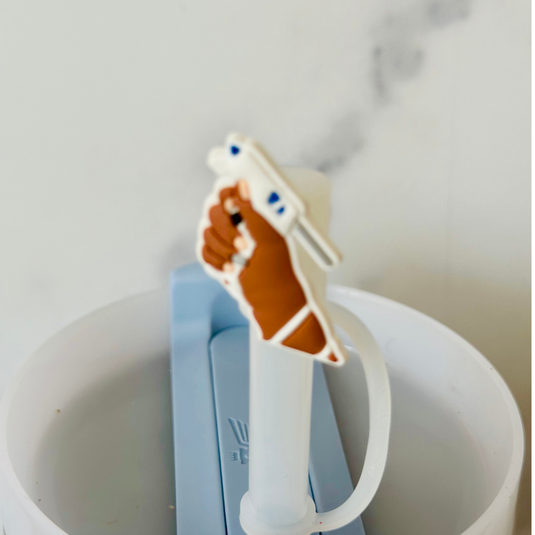 Glue Gun Straw Toppers