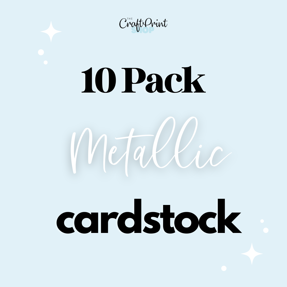 10 Pack Metallic Cardstock