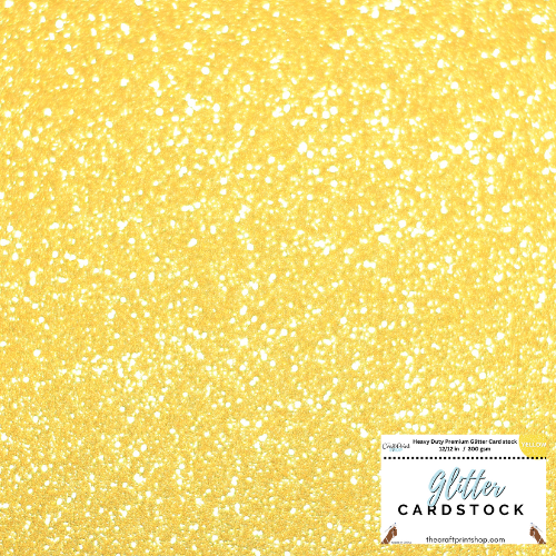 Yellow Glitter Card Stock - SINGLE SHEET