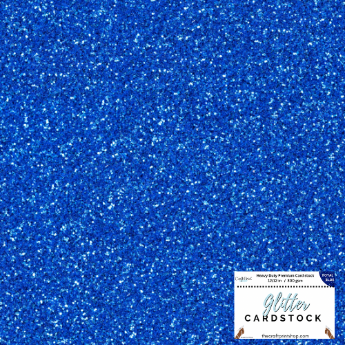 Royal Blue Glitter Card Stock - SINGLE SHEET