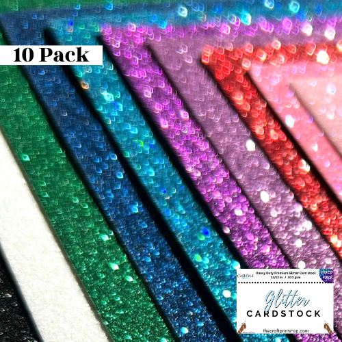 Multi Color Pack Glitter Card Stock - 10 sheets