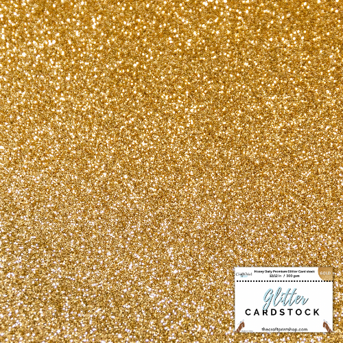 Gold Glitter Card Stock - SINGLE SHEET