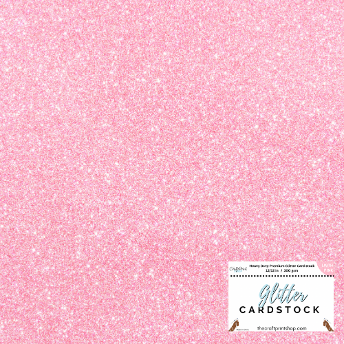 Light Pink Glitter Card Stock - SINGLE SHEET