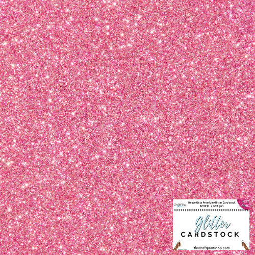 Hot Pink Glitter Card Stock - SINGLE SHEET