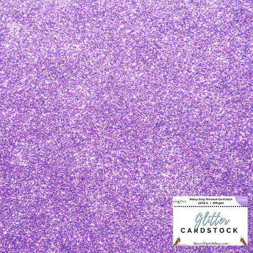 Lavender Glitter Card Stock - SINGLE SHEET