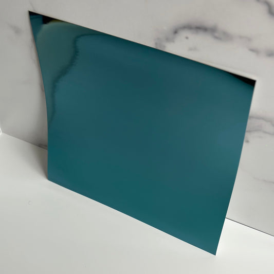 Aqua-Blue Metallic Card Stock - SINGLE SHEET