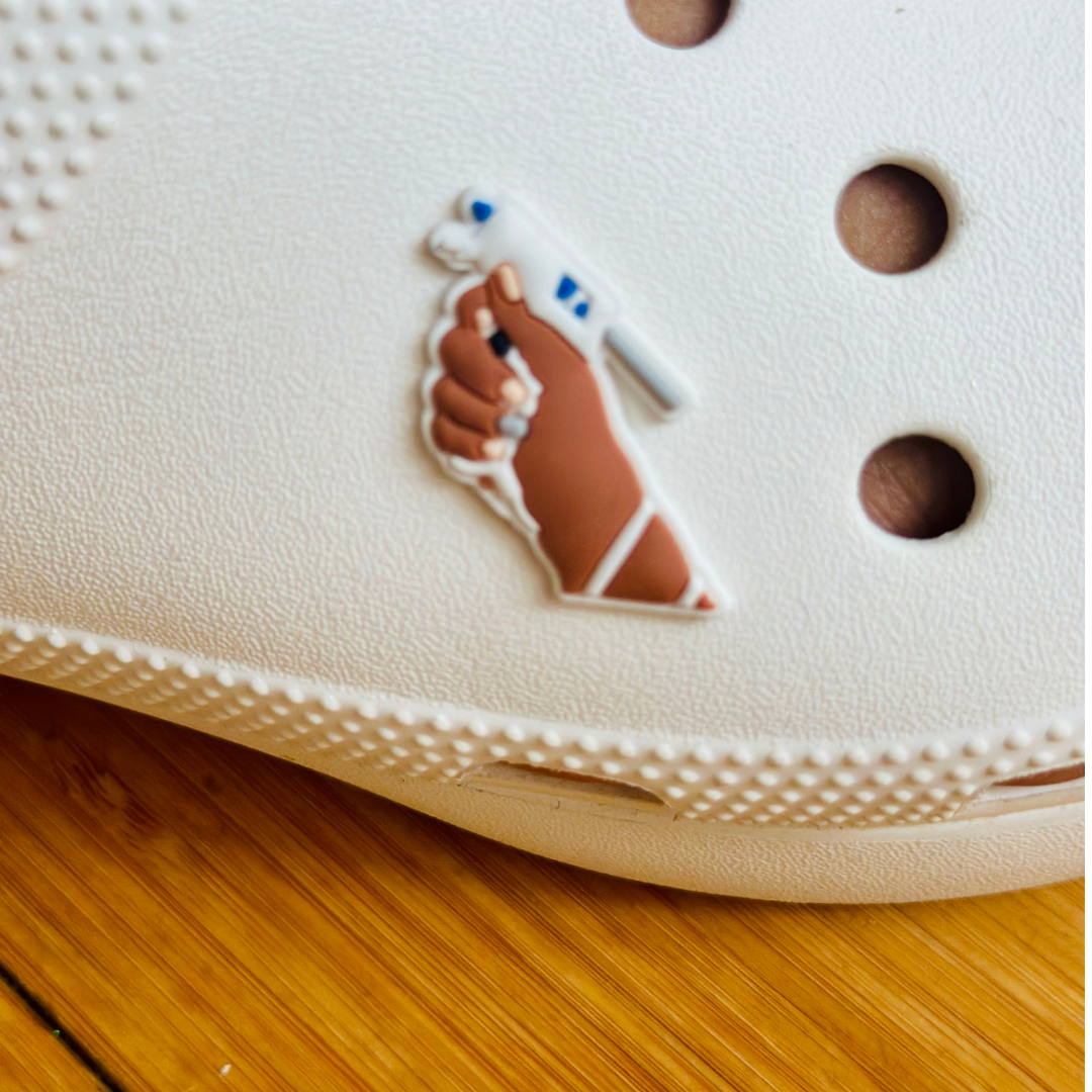 Glue Gun Shoe Charm