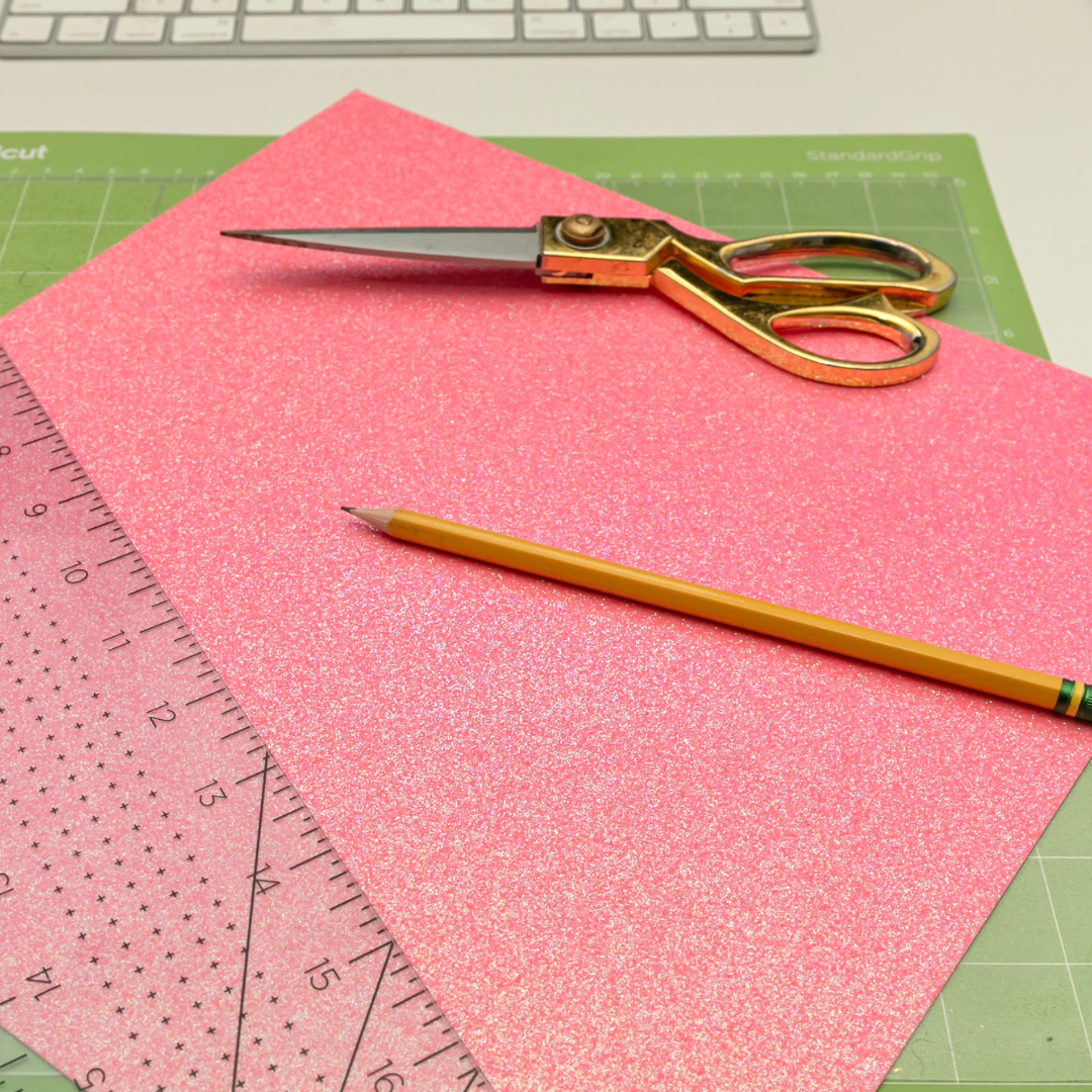 Hot Pink Glitter Card Stock - SINGLE SHEET